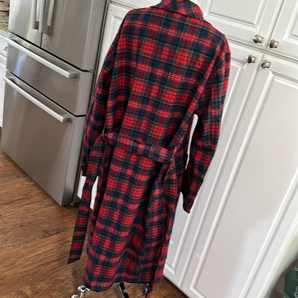 VINTAGE PENDLETON Authentic Macpherson Red Tartan Plaid Virgil Wool Robe - Picture 5 of 8